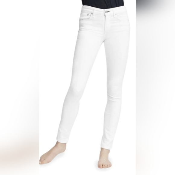rag & bone Denim - NWT Rag & Bone high rise ankle skinny white denim stretchy jeans size 23
